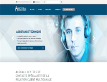 Tablet Screenshot of acticall-centredecontacts.com